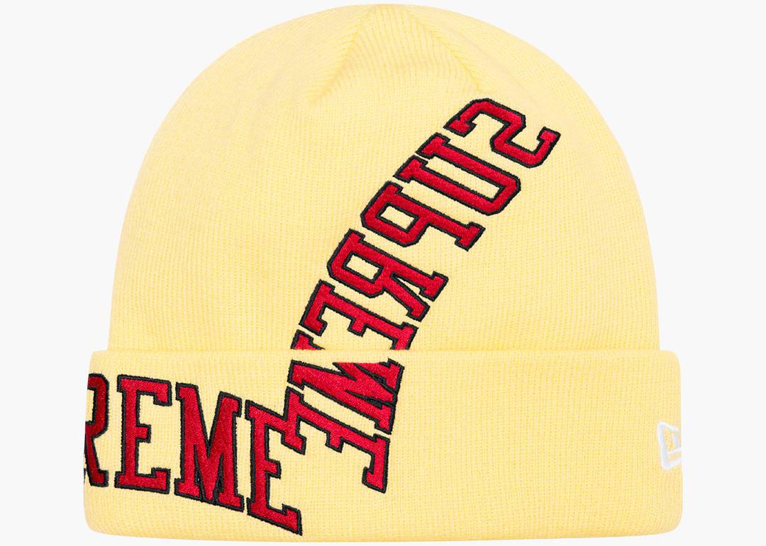 Supreme New Era Varsity Beanie Light Yellow