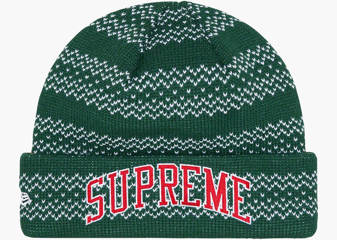 Supreme New Era Split Beanie Green | Hype Clothinga