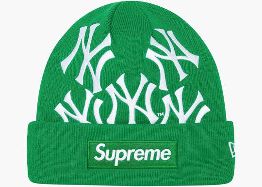 Supreme New York Yankees New Era Box Logo Beanie Green | Hype