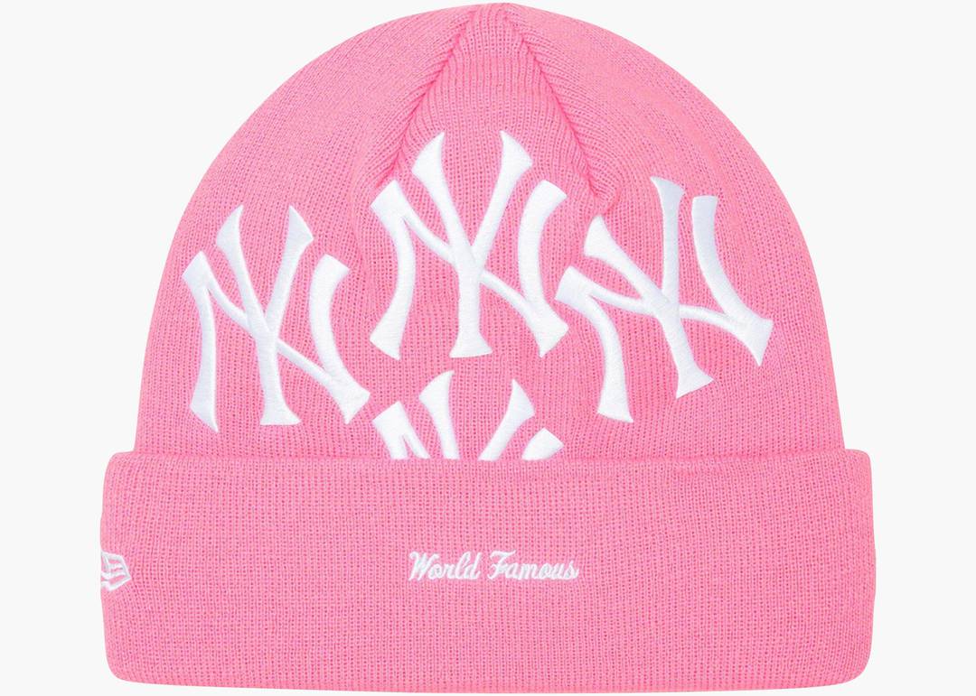 Supreme New York Yankees New Era Box Logo Beanie Pink | Hype