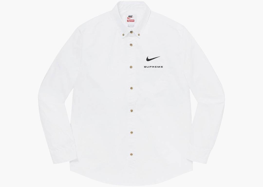 美品 Supreme Nike Cotton Twill Shirt M-
