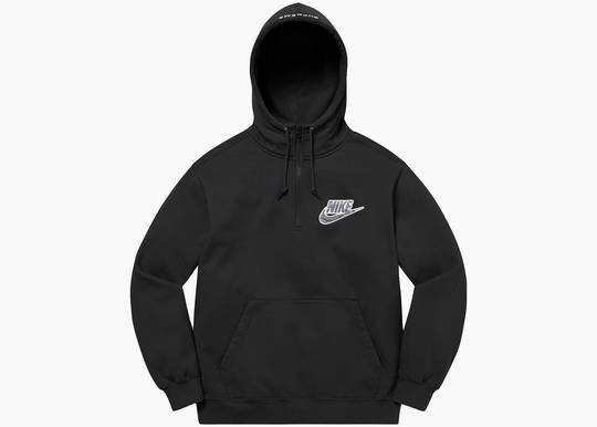 Supreme Nike Half Zip Hooded Sweatshirt Black | Hype Clothinga