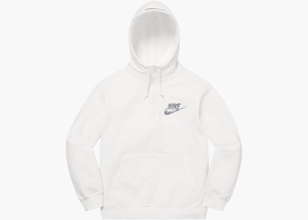 Supreme Half Zip Hooded White | Hype Clothinga