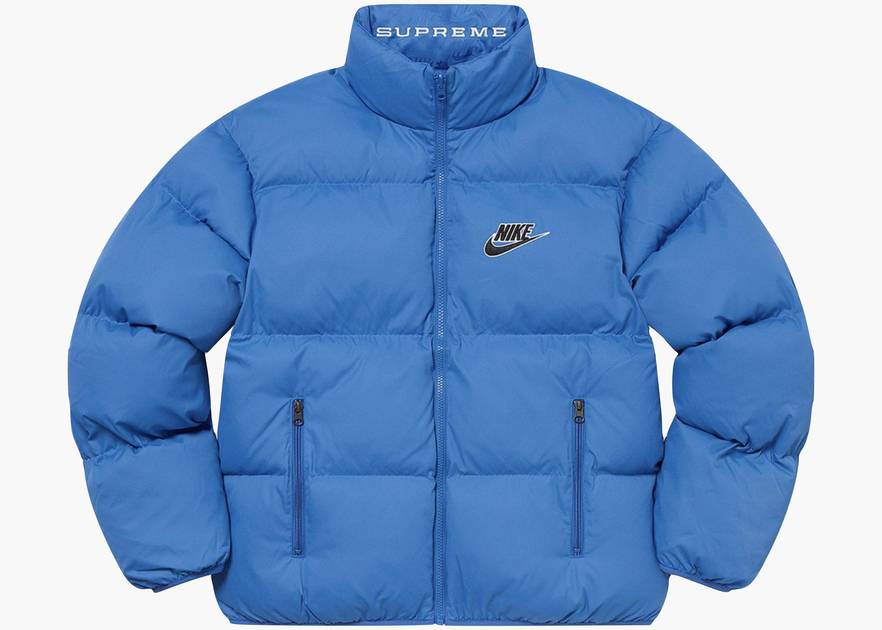 Supreme Nike Reversible Puffy Jacket Blue