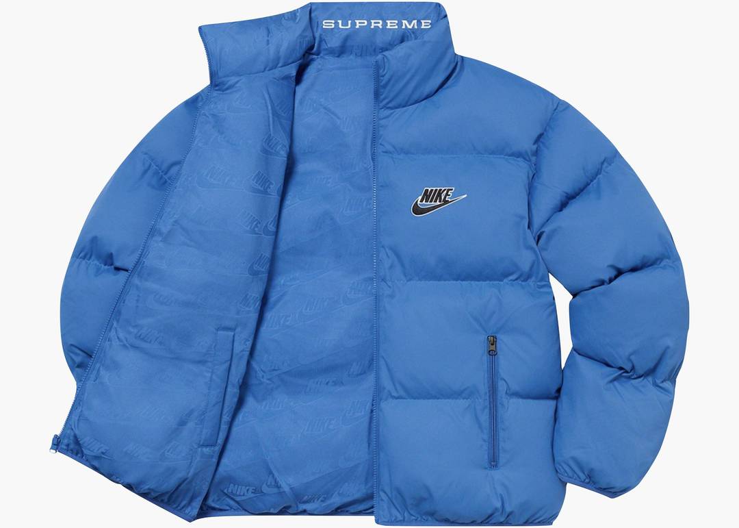 Supreme Nike Reversible Puffy Jacket Blue