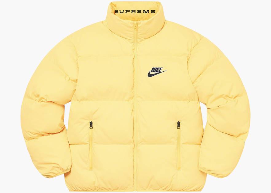 Supreme Nike Reversible Puffy Jacket Yellow | Hype Clothinga