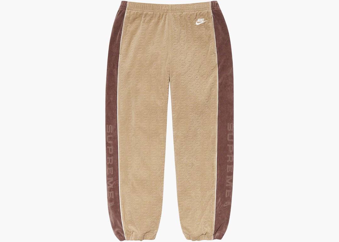 Supreme Nike Velour Track Pant Tanベロアパンツ-