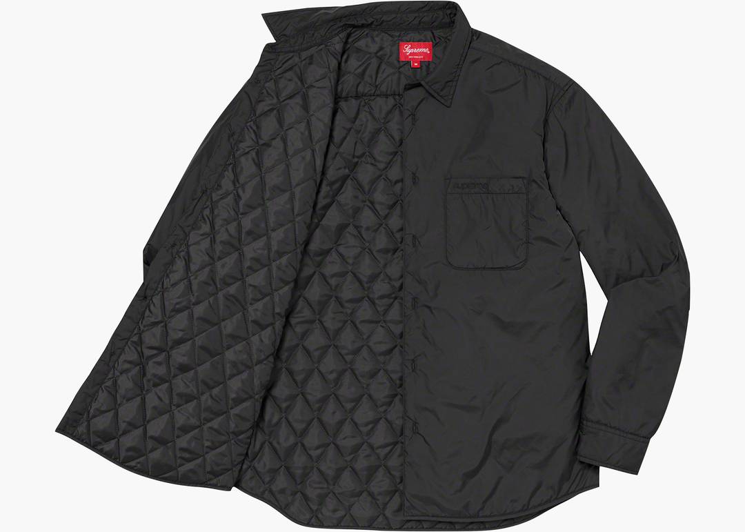Supreme Nylon Filled Shirt Black | Hype Clothinga