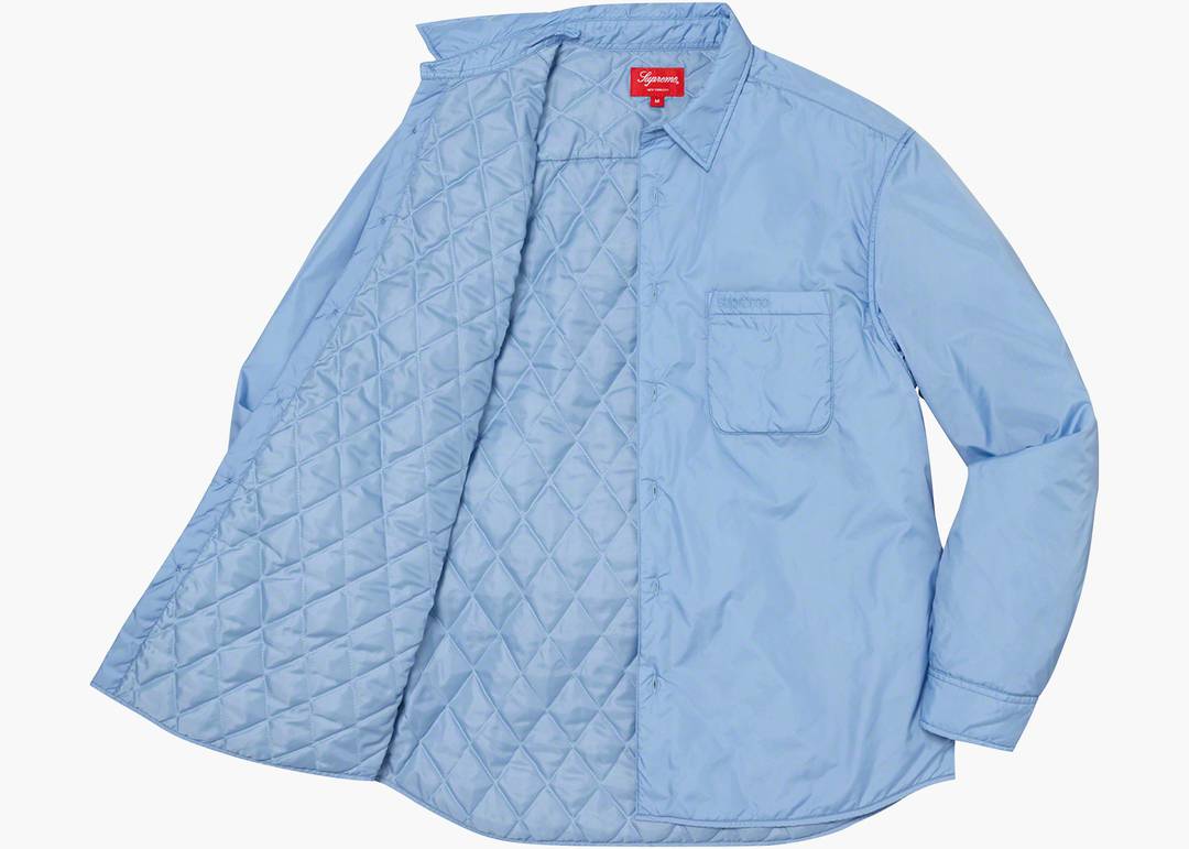 Supreme Nylon Filled Shirt Slate Blue | Hype Clothinga