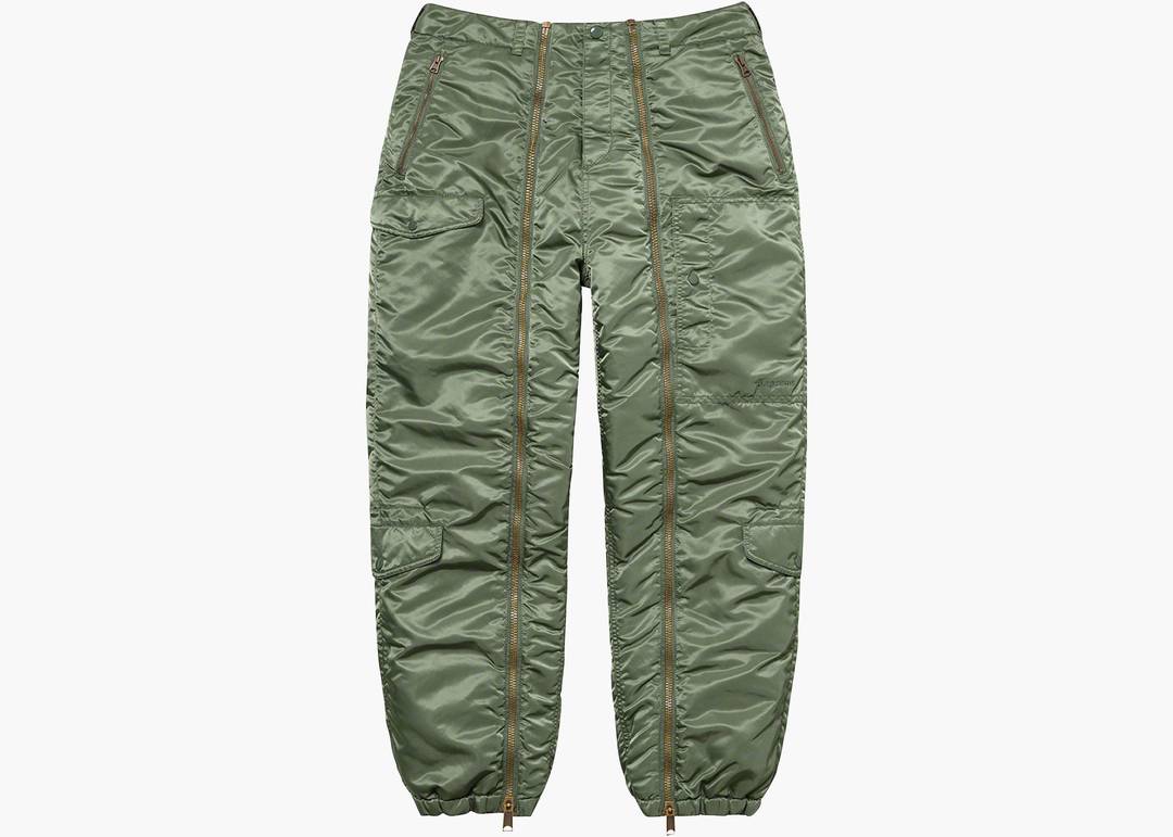 Supreme Crushed Velvet Track Pant Olive