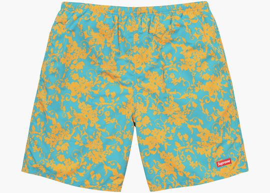 Supreme Nylon Water Short (SS20) Teal Floral | Hype Clothinga