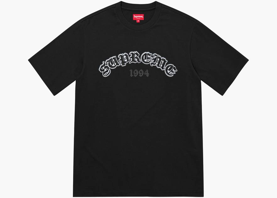 Supreme Old English Glow S/S Top Black | Hype Clothinga