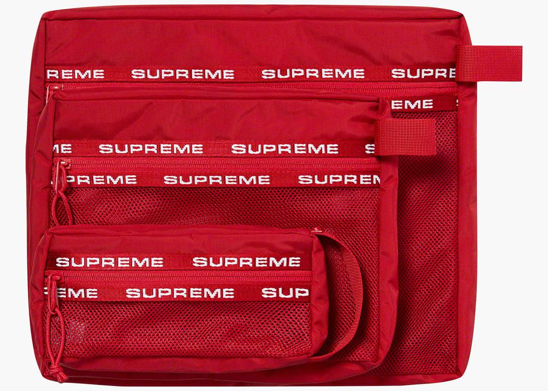 Supreme Organizer Pouch Set Red | Hype Clothinga