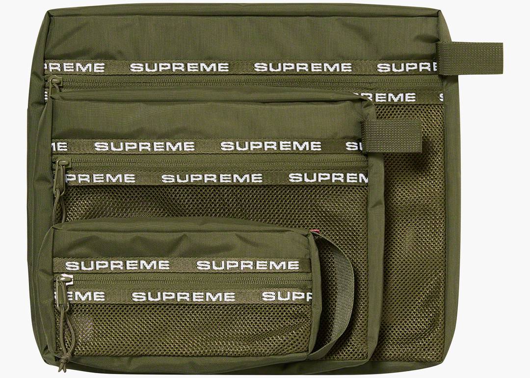 Supreme Organizer Pouch Set Olive | Hype Clothinga