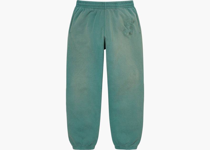 Supreme Overdyed S Logo Sweatpant Teal | Hype Clothinga