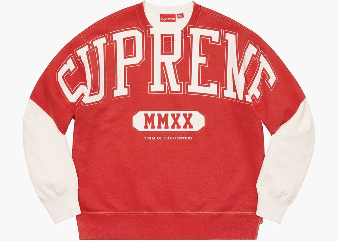 Supreme Overprint Crewneck Sweatshirts White | Hype Clothinga