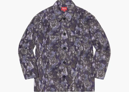 Supreme Paisley Fleece Shirt Purple | Hype Clothinga