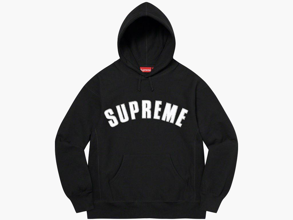 Supreme Pearl Logo Hooded Sweatshirt Black | Hype Clothinga