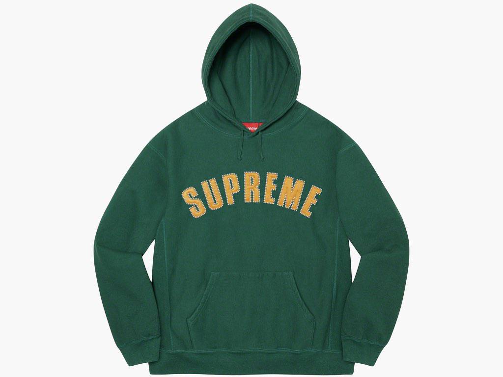 Supreme Pearl Logo Hooded Sweatshirt Dark Green