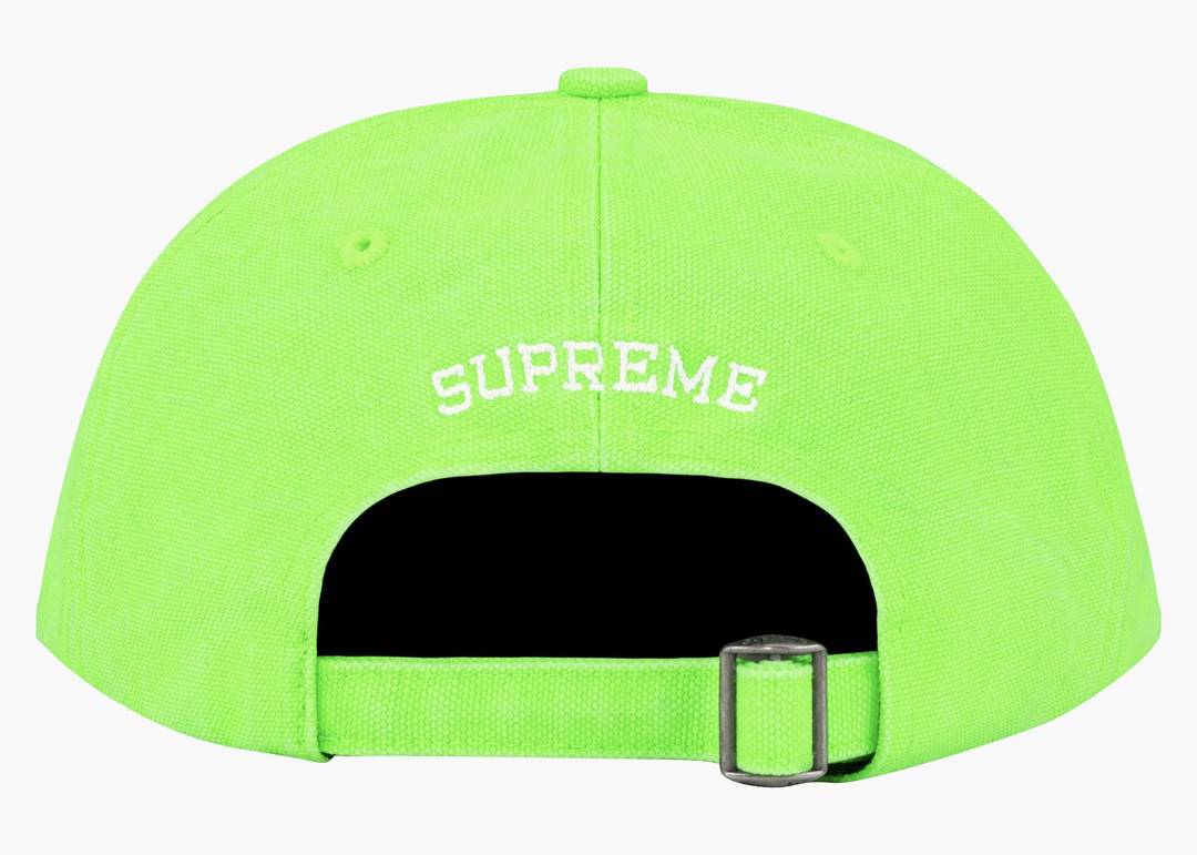 Supreme Pigment Canvas S Logo 6-Panel Lime | Hype Clothinga