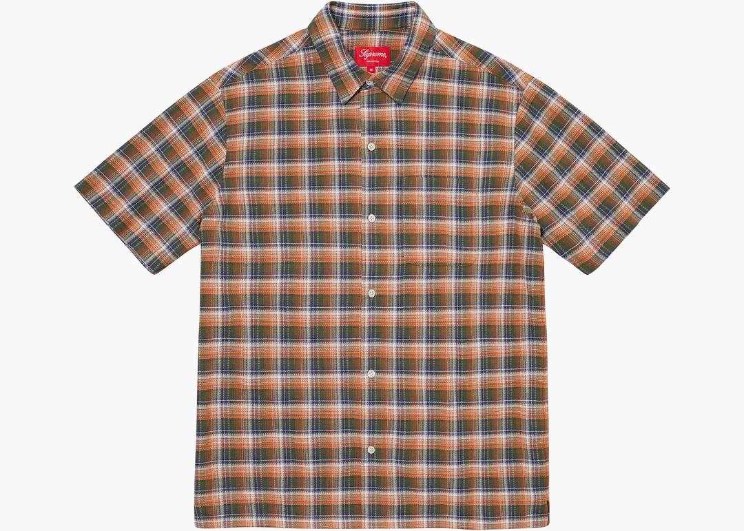 Supreme Plaid S/S Shirt (SS22) Orange | Hype Clothinga