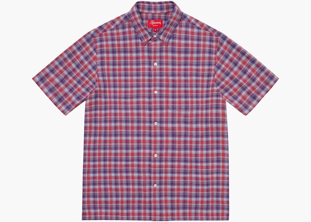 Supreme Plaid S/S Shirt (SS22) Red | Hype Clothinga