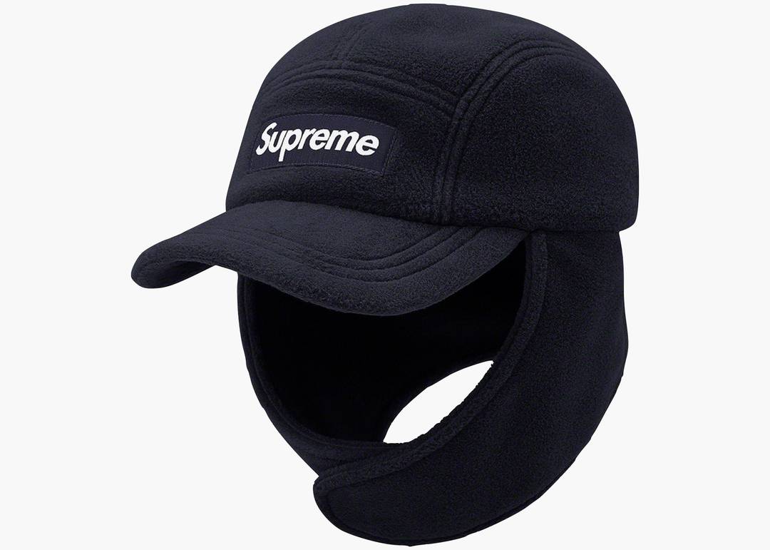 Supreme Polartec Earflap Camp Cap ネイビー - 帽子