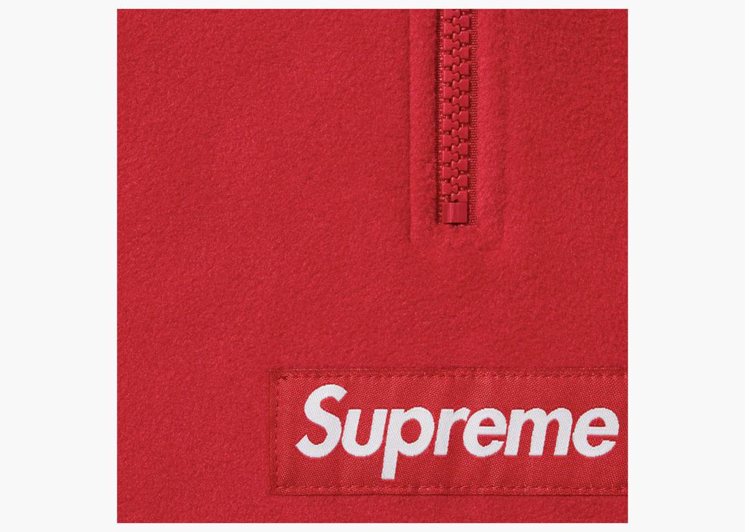 Supreme Polartec Facemask Half Zip Pullover Red | Hype Clothinga