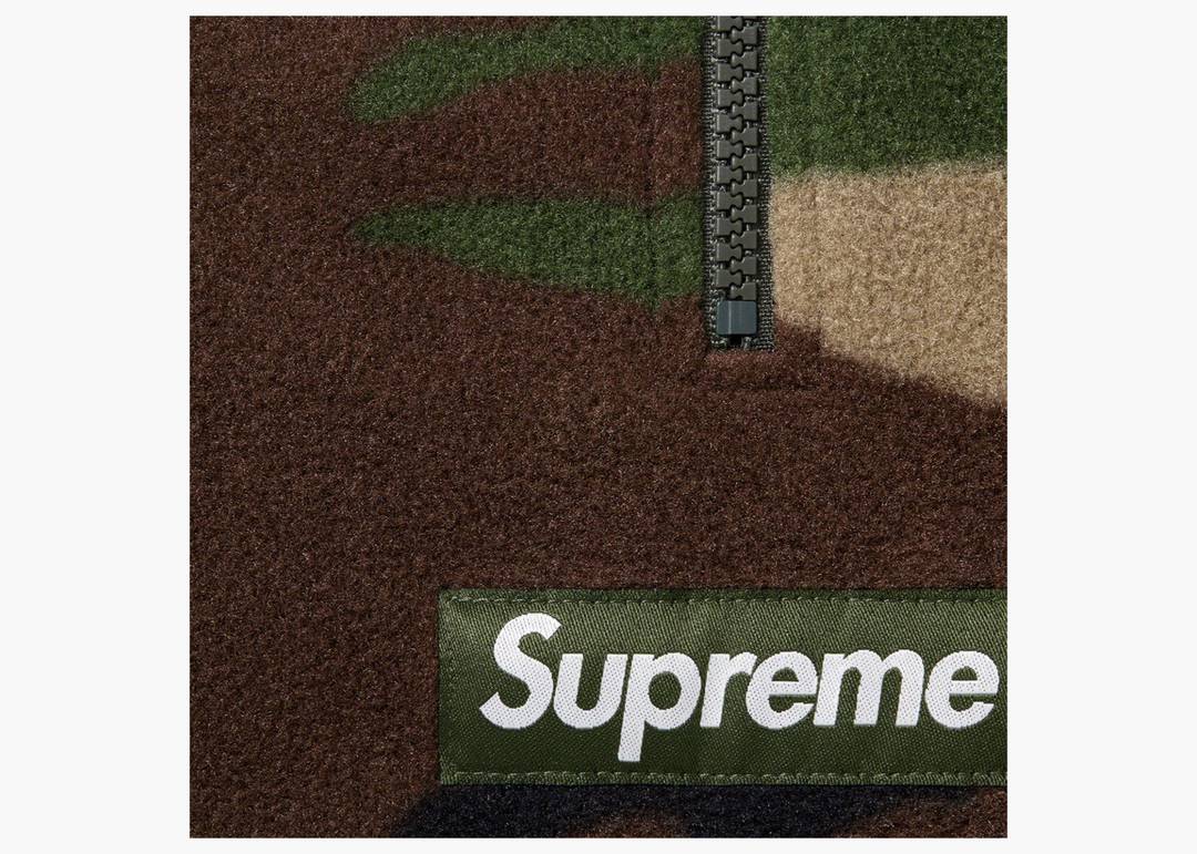 Supreme Polartec Facemask Half Zip Pullover Woodland Camo Supreme Polartec Facemask Half Zip Pullover Woodland Camo