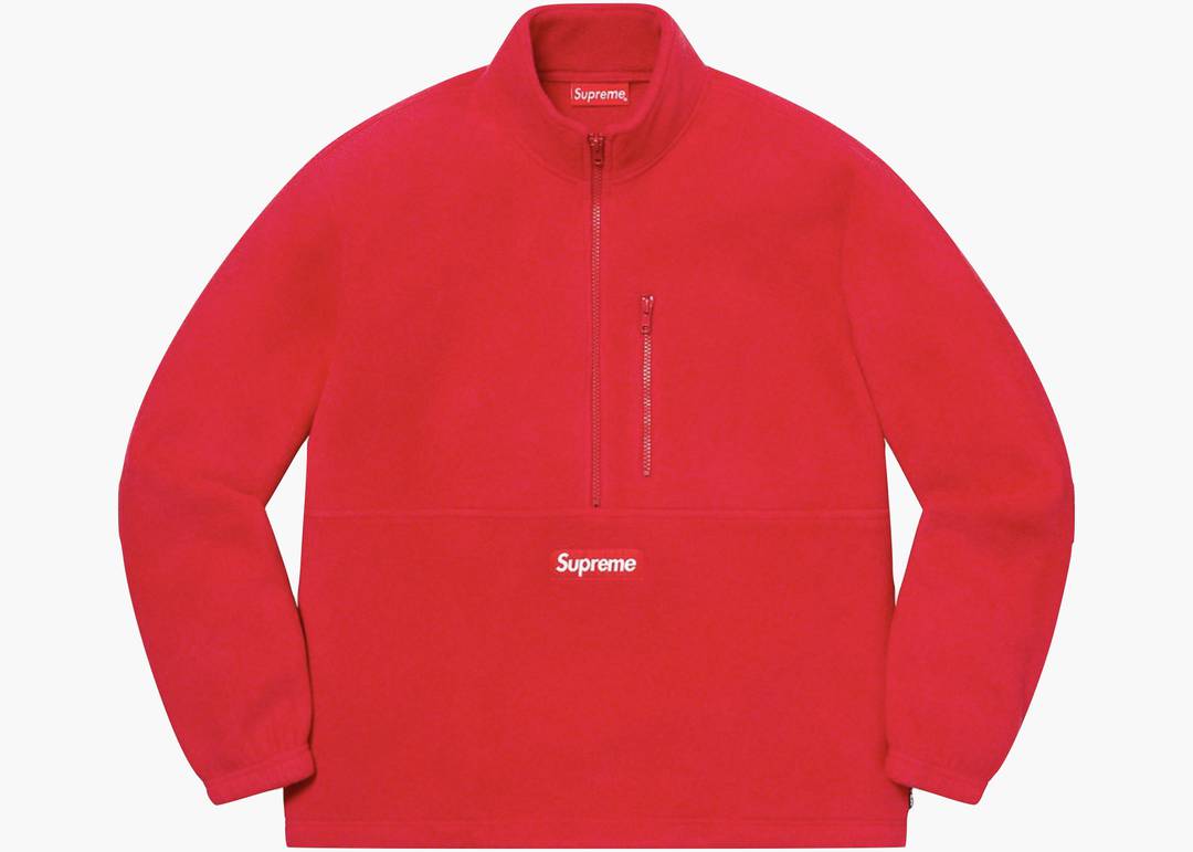 Supreme Polartec Half Zip Pullover Red