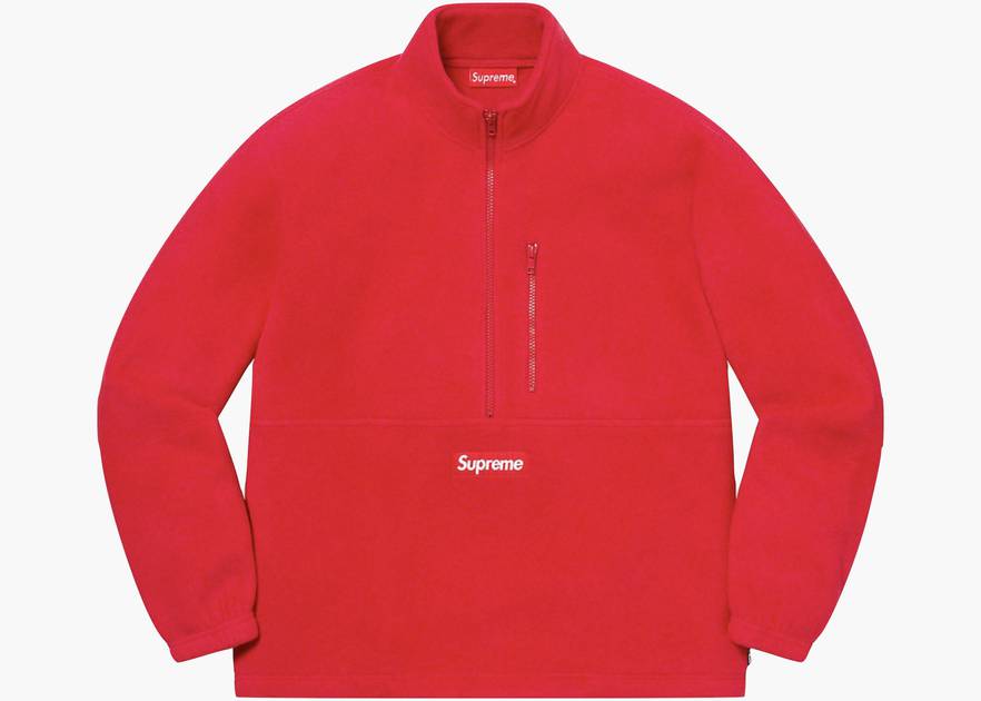 Supreme Polartec Half Zip Pullover Red Supreme Polartec Half Zip Pullover Red