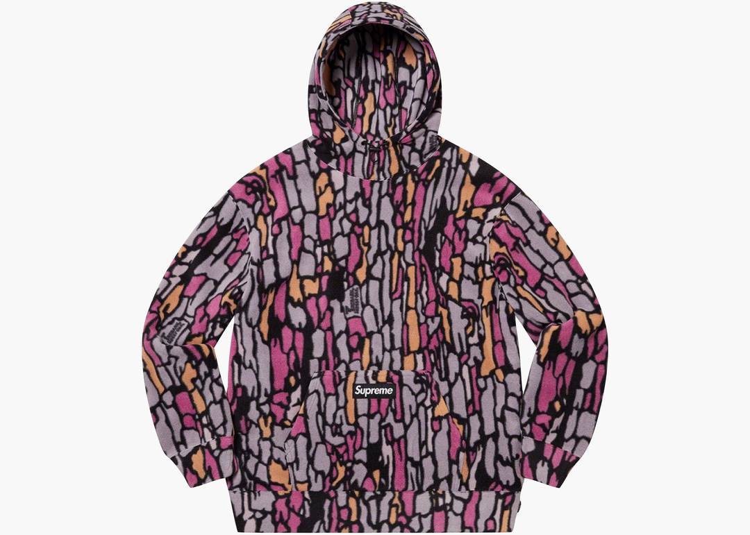 Supreme Polartec Hooded Sweatshirt Purple Treebark Camo