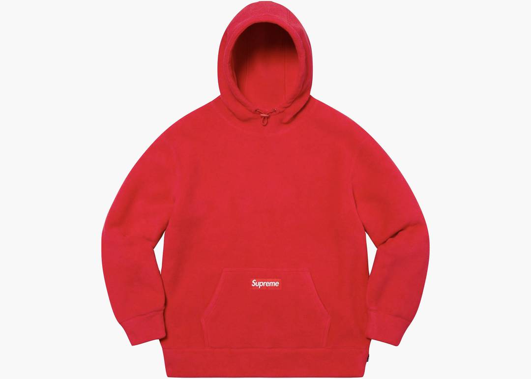 Supreme Polartec Hooded Sweatshirt Red