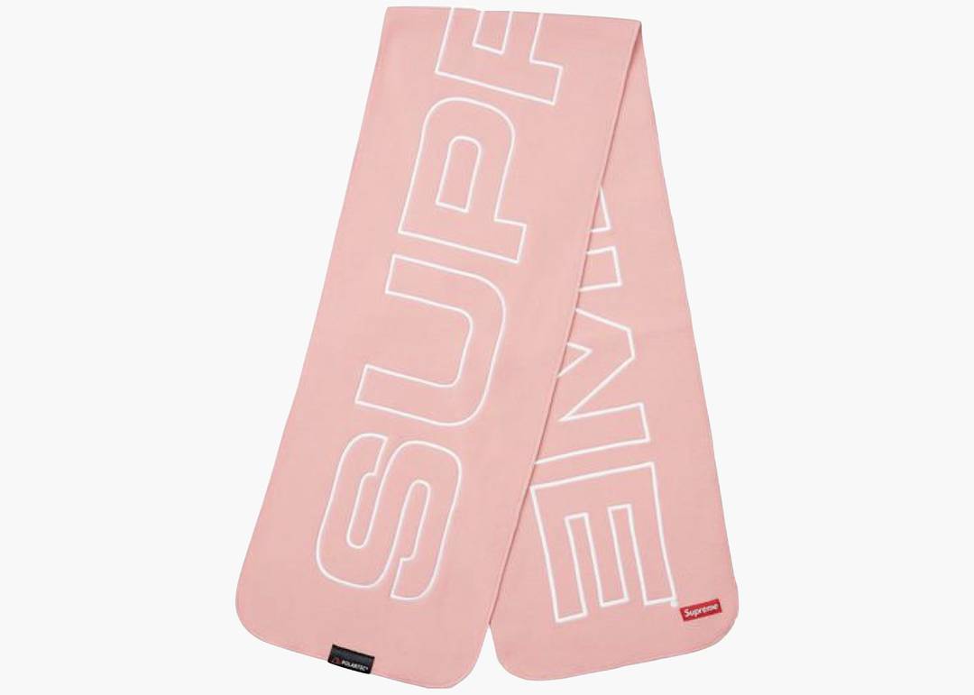 Supreme Polartec Logo Scarf Pink