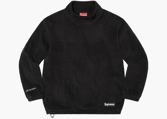 Supreme Polartec Mock Neck Pullover Black | Hype Clothinga