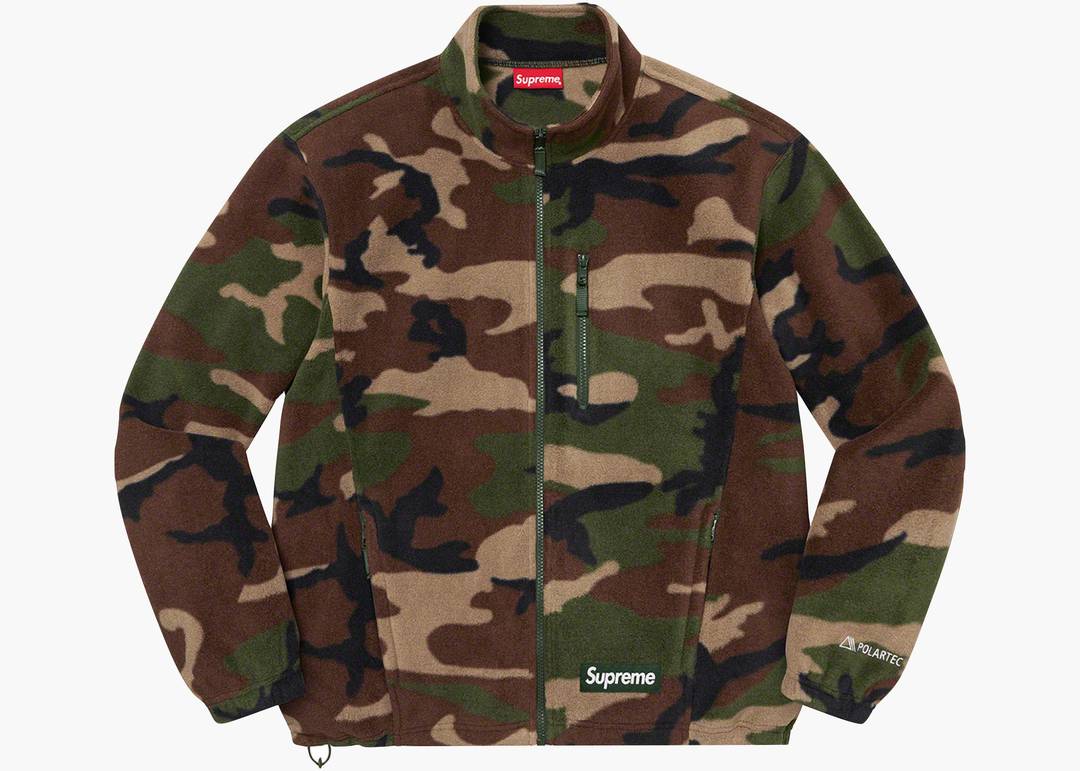 Supreme Polartec Zip Jacket Woodland Camo | Hype Clothinga