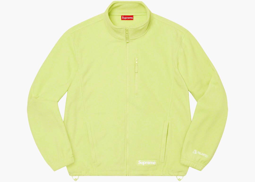 Supreme Polartec Zip Jacket Lime | Hype Clothinga