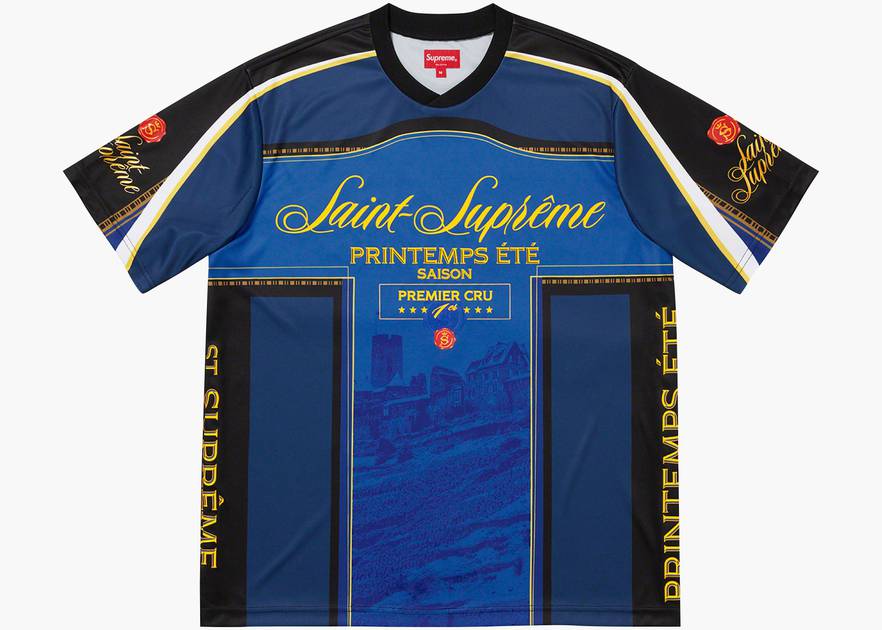 Supreme Premier Soccer Jersey Navy | Hype Clothinga