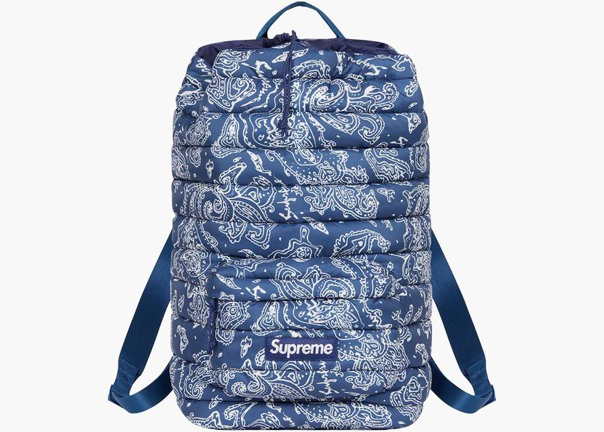 Supreme Puffer Side Bag Red Paisley