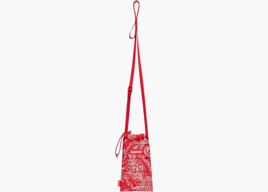 Supreme Puffer Neck Pouch Red Paisley | Hype Clothinga