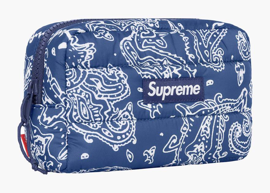 Supreme Puffer Side Bag Blue Paisley – BASEMENT_HK