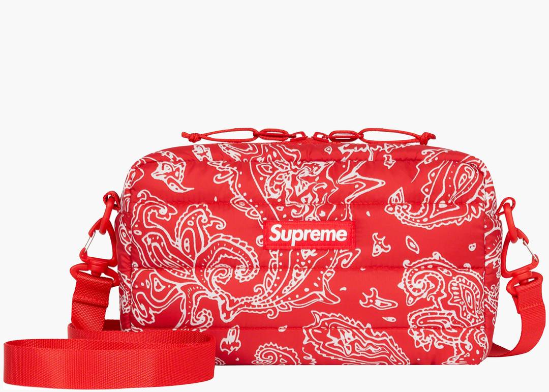 Supreme Puffer Side Bag Red Paisley 赤-