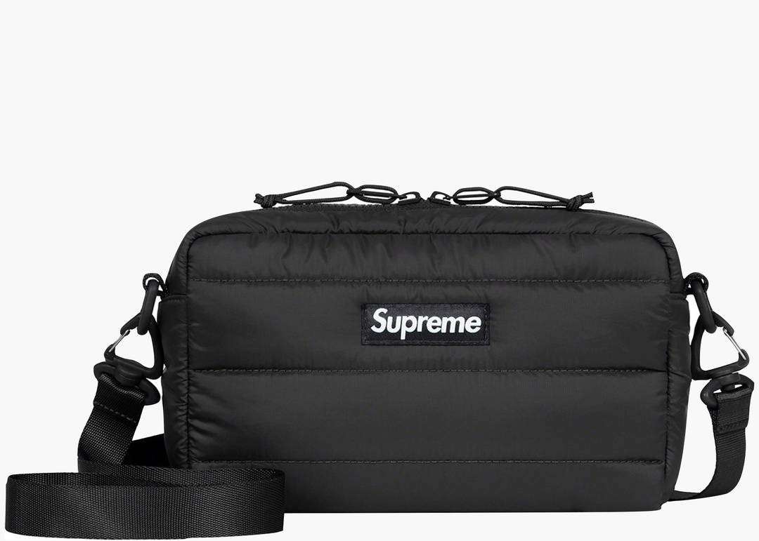 supreme puffer side bag black