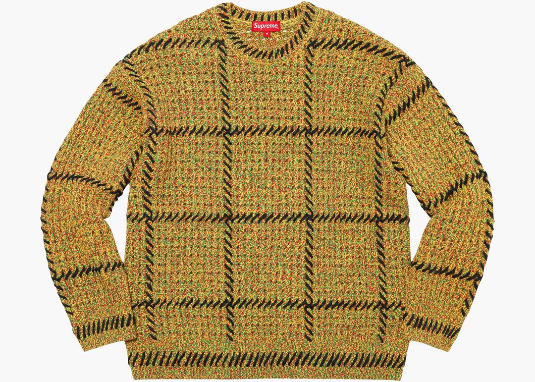 Supreme Quilt Stitch Sweater Yellow | Hype Clothinga