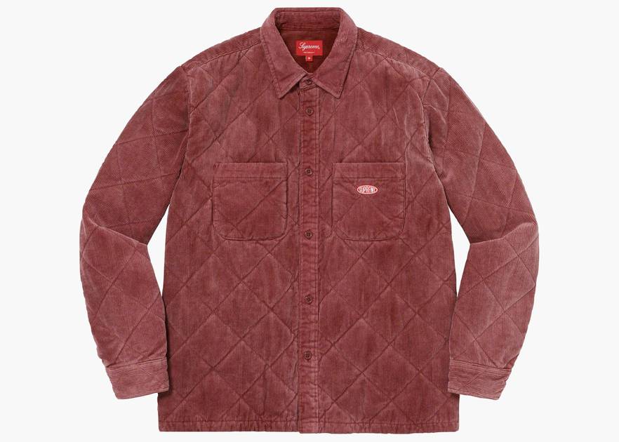 Supreme Quilted Corduroy Shirt Rust | Hype Clothinga