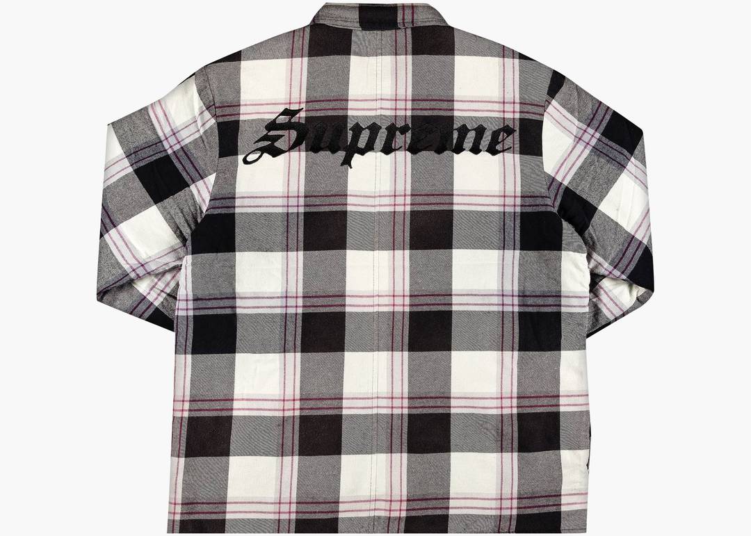 Supreme Quilted Flannel Shirt White