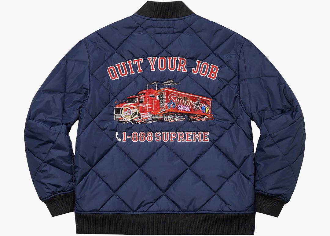 supreme Quit Your Job Quilted WorkJacket-