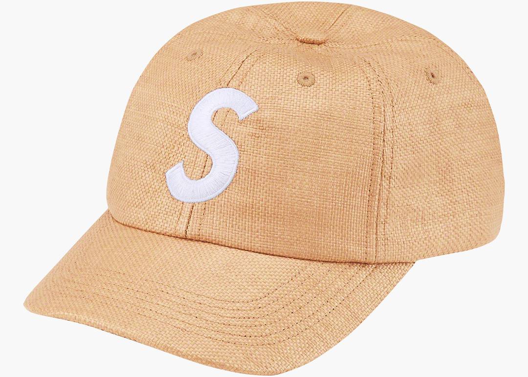 Supreme Raffia S Logo 6-Panel Natural | Hype Clothinga