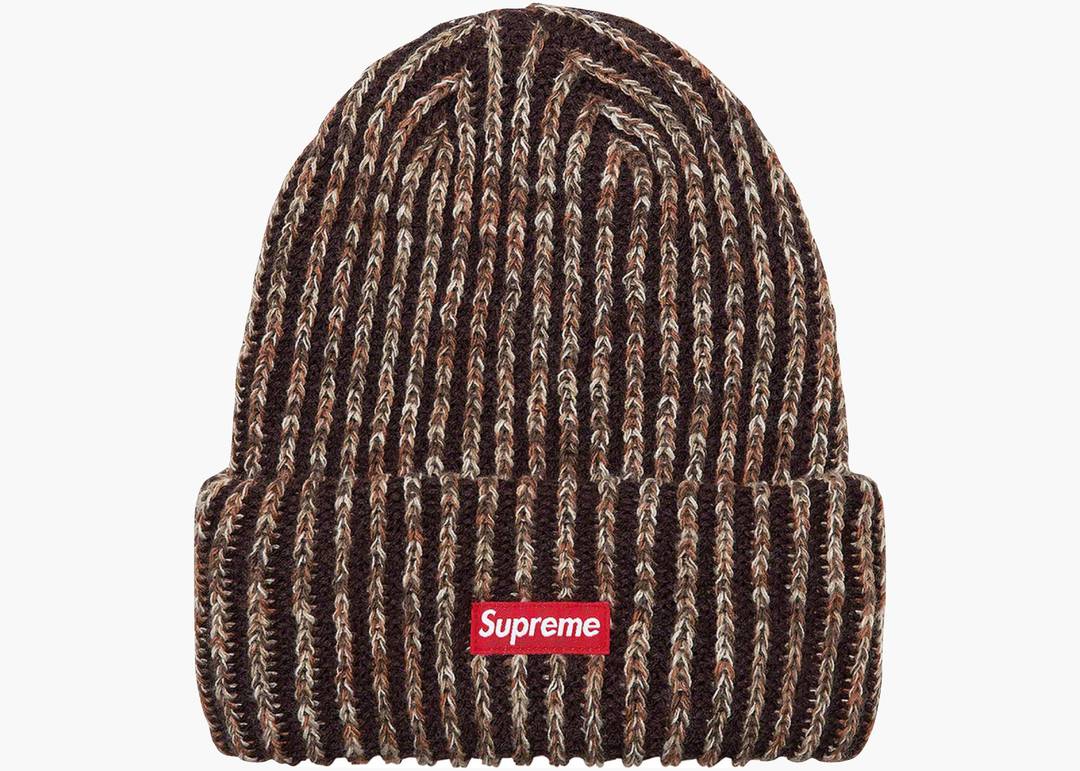 Supreme Rainbow Knit Loose Gauge Beanie (FW21) Dark Brown