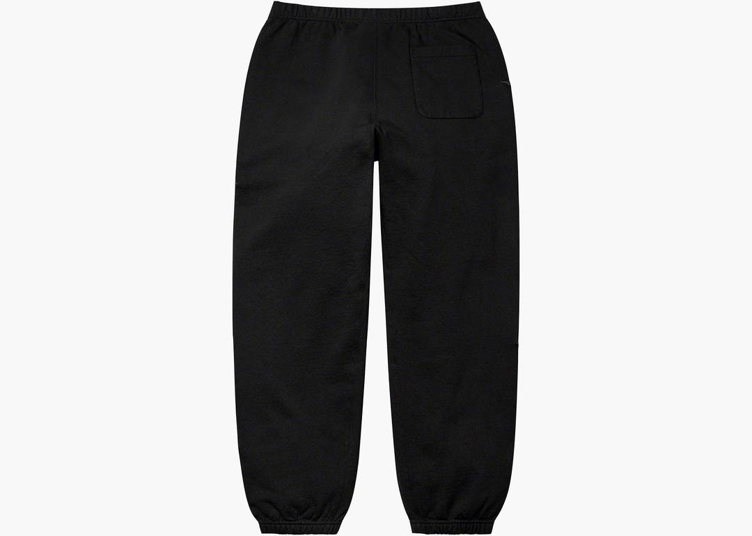 Supreme Raised Embroidery Sweatpant Black | Hype Clothinga